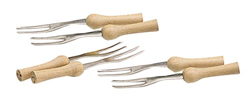 KitchenCraft 6er-Set Maiskolbenspieße mit Holzgriffen, Edelstahl, 9,5 cm von KitchenCraft