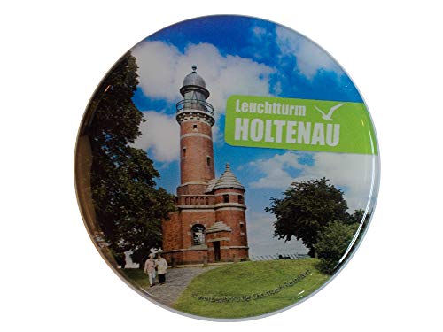 Maritimer Kühlschankmagnet Leuchtturm Holtenau - Runder Magnet mit Motiv Stadt Kiel - 6,5 cm von Unbekannt