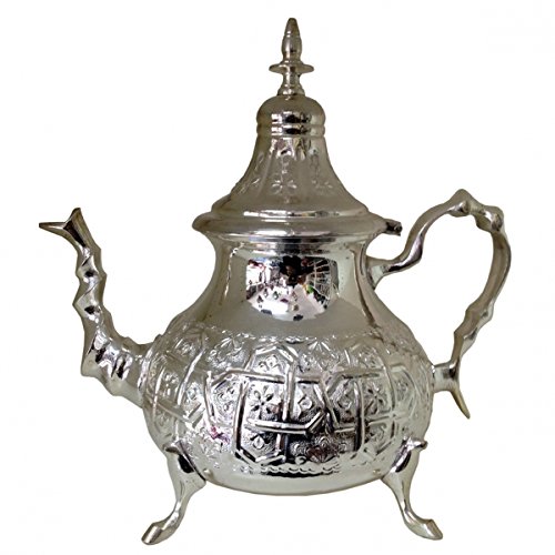 Marokkanische Teekanne Royal XL 2 l, Orientalische Teekanne/Teapot 0,75 L aus Messing, mit integriertem Filter, traditionelles Modell, Arabische Kanne, Teekocher, Teewärmer von Unbekannt