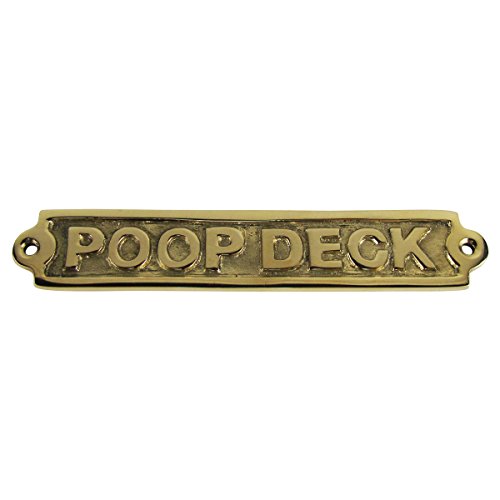 Massivem Messing Poop Deck Boot Schild Decor von Unbekannt
