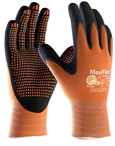 MaxiFlex Endurance 34–848 Nitril Schaumstoff Micro Dot Palm Arbeitshandschuhe, Größe 9/L von ATG