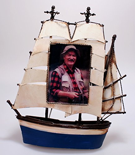 Metall Rahmen Schiff Vorderseite blau Bilderrahmen Nostalgie 29 cm maritim Segelschiff Metall Rahmen Schiff Vorderseite blau Bilderrahmen Nostalgie 29 cm maritim Segelschiff von Unbekannt