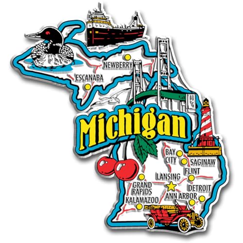 Michigan State Jumbo Map Magnet by Classic Magnets von Unbekannt