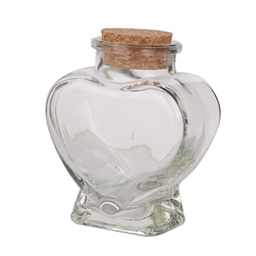 Mini Herz Glasfläschchen Flasche mit Korken Mini Glasflasche Geschenke von Unbekannt