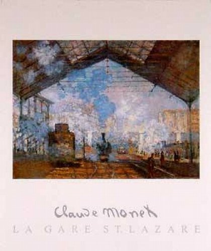 Monet La Gare de St.Lazare, Poster 50 x 60 cm von Unbekannt
