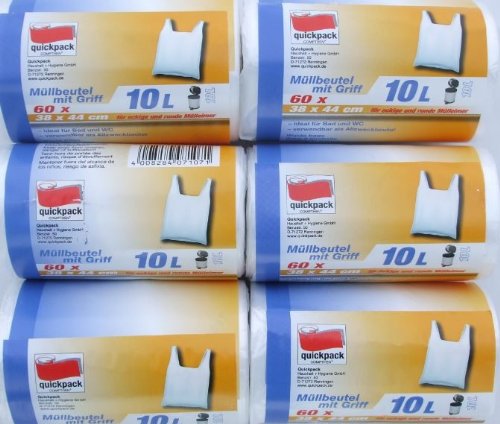 Müllbeutel Allzweckbeutel Tragetasche mit Griff 10 Liter 360 Stück Müllbeutel Allzweckbeutel Tragetasche mit Griff 10 Liter 360 Stück von Unbekannt