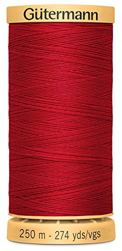 Natural Cotton Thread 273 Yards-Red by Gutermann von Gütermann