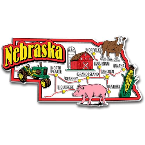 Nebraska State Jumbo Map Magnet by Classic Magnets von Unbekannt