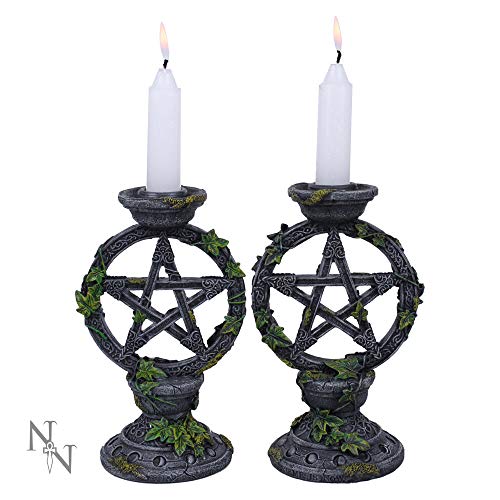 Nemesis Now B2539G6 Wiccan Pentagramm Kerzenständer Set mit 2 Kerzenhaltern 15 cm schwarz Harz Nemesis Now B2539G6 Wiccan Pentagramm Kerzenständer Set mit 2 Kerzenhaltern 15 cm schwarz Harz von Nemesis Now