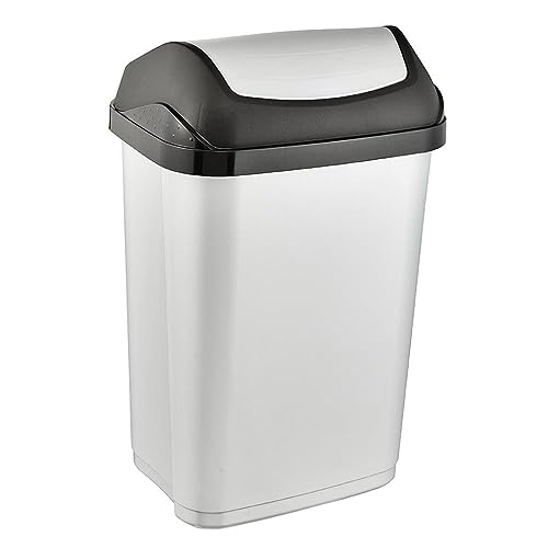 keeeper Mülleimer mit Schwingdeckel, 25 l, Swantje, Silber keeeper Mülleimer mit Schwingdeckel, 25 l, Swantje, Silber von keeeper