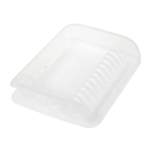 keeeper Geschirrabtropfkorb mit Tablett, Kunststoff, 39,5 x 29,5 x 8 cm, Pierre, Transparent von keeeper