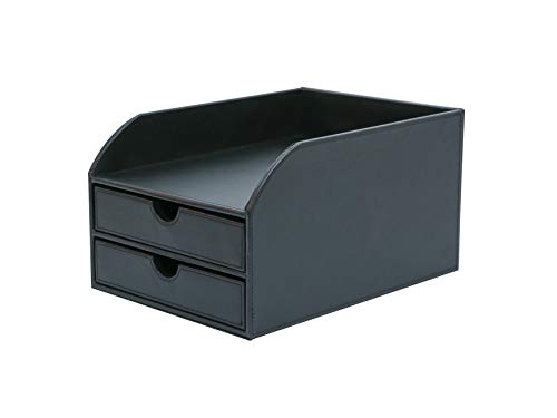 OSCO Faux Leather 2 Tier Sorter with Letter Tray von OSCO