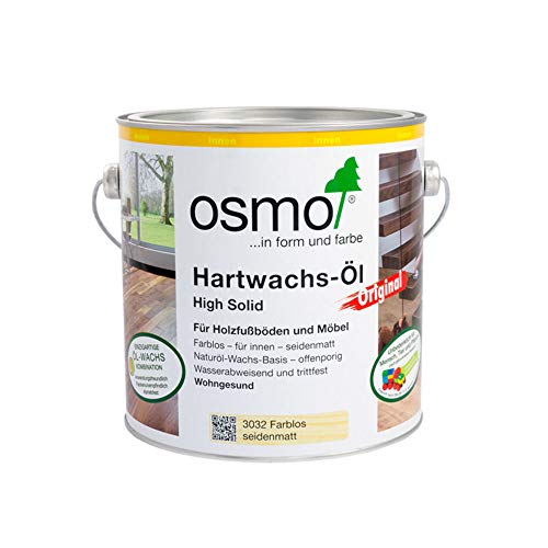 Osmo Hartwachs-Öl Original Farblos Seidenmatt 2,50 l - 10300002 von OSMO