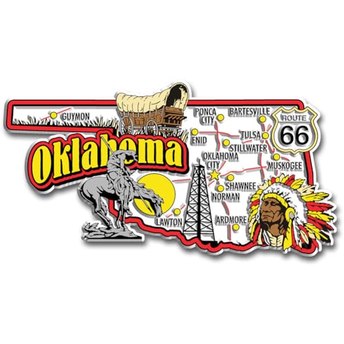 Oklahoma State Jumbo Map Magnet by Classic Magnets von Unbekannt