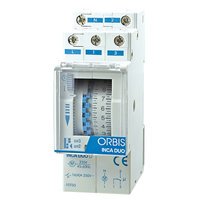 INCA DUO QRS 12 V. INTERRUPTOR HORARIO ANALOGICO 2 MODULOS CON RESERVA SEMANAL CONMUTADOR 16(4) A von Orbis