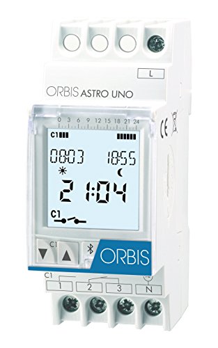 ASTRO UNO 230 V. INTERRUPTOR HORARIO ASTRONÓMICO.DIARIO/SEMANAL. 1 CIRC.CONMUT.16(10) A. 40 MEMO von Orbis