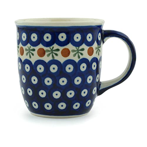 Original Bunzlauer Keramik Kaffee Becher V=0,35 Liter im Dekor 41 von Polmedia Polish Pottery