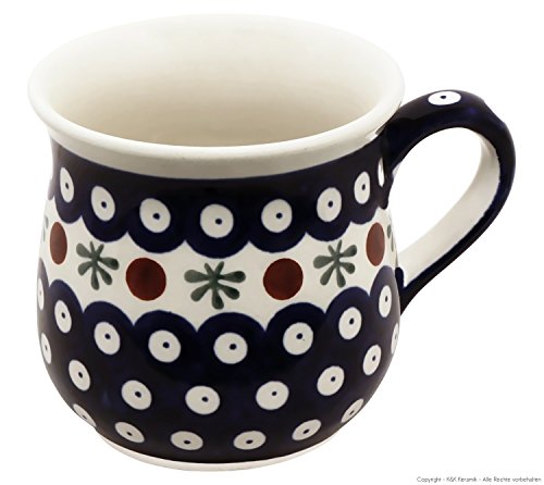 Original Bunzlauer Keramik Kaffee- und Teebecher V=0,25 Liter im Dekor 41 von Bunzlauer keramik