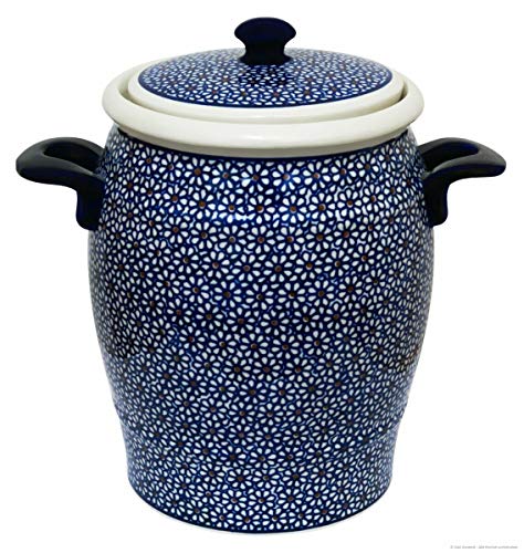 Original Bunzlauer Keramik Retro-Rumtopf 4.2 Liter im Dekor 120 - Handarbeit von Unbekannt