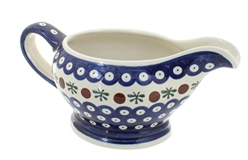 Original Bunzlauer Keramik Sauciere/Soßenschüssel 0.45 Liter im Dekor 41 von Blue Rose Pottery