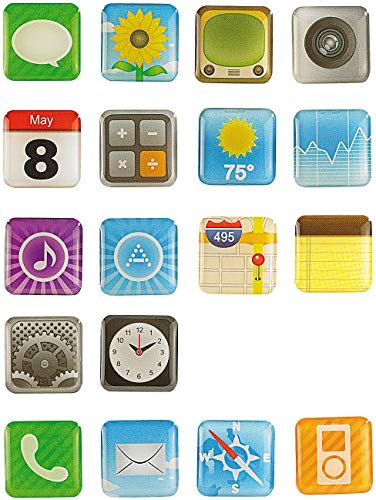 Set Kühlschrankmagnete Magnetpins Kühlschrank Magnete im App-Design von GOODS+GADGETS