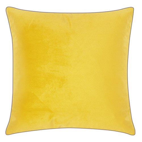 PAD - Elegance - Samt Kissen, Zierkissen, Kissenhülle - 40 x 40 cm - Farbe: Gelb - ohne Füllung von Unbekannt