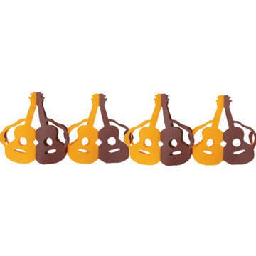 PARTY DISCOUNT Gitarren-Girlande, gelb-braun, 300 cm von Unbekannt