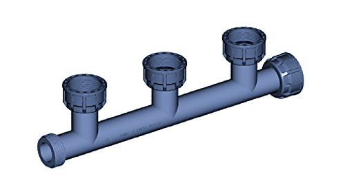 PE Rohr 3 fach Ausflussverteiler Verteiler Abgänge 1" AG IG Überwurf Fitting von Boni-Shop