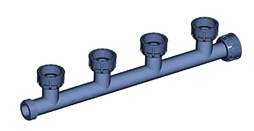 PE Rohr 4 fach Ausflussverteiler Verteiler Abgänge 1" AG IG Überwurf Fitting von Boni-Shop