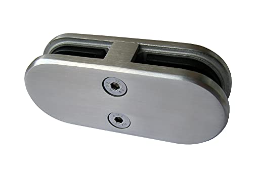 PMC Edelstahl Inox V2A Glashalter 180° Verbinder Glasklemme Glass Clamp MOD:02; 6,00 mm von PMC