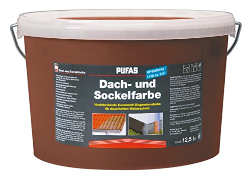 PUFAS Dach- und Sockelfarbe ziegelrot 12,5 Liter von Unbekannt
