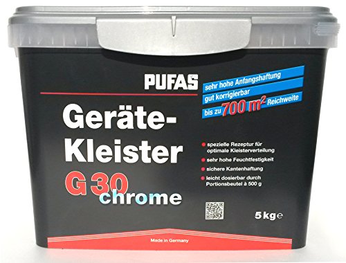 PUFAS G30 chrome Gerätekleister, 5-kg-Eimer mit 10 Portionsbeuteln – für bis zu 700 m² von Unbekannt