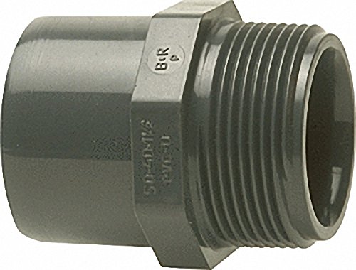 PVC-U - Klebefitting Übergangs-Muffennippel- 63-50mm x 2''- AG von Unbekannt