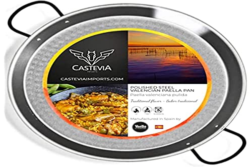 Unbekannt Générique Paella Pfanne aus poliertem Stahl 50cm für ca. 14 Portionen von Vaello Campos