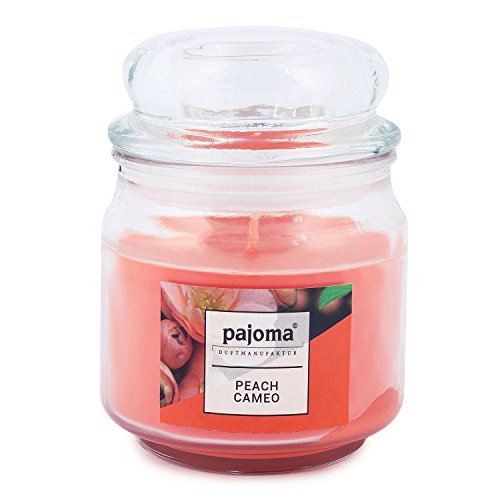 pajoma® Duftkerze im Bonbonglas 248 g, Peach Cameo | Sweet Edition - Premium Kerze zum verschließen, Brennzeit ca. 55 Stunden von pajoma