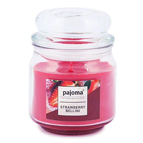 pajoma® Duftkerze im Bonbonglas 248 g, Strawberry Bellini | Sweet Edition - Premium Kerze zum verschließen, Brennzeit ca. 55 Stunden von pajoma