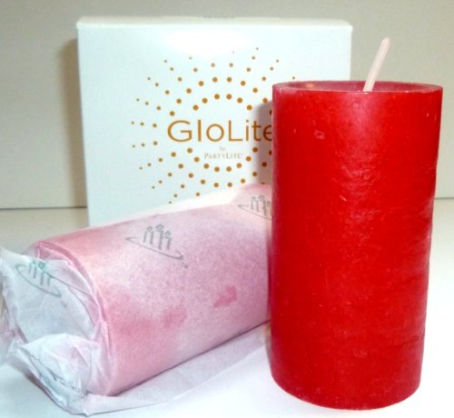 PartyLite GLOLITE-Mini-Pillar-Kerzen "Eisfrüchte" 5x10cm (2 Stck.), rot von PartyLite