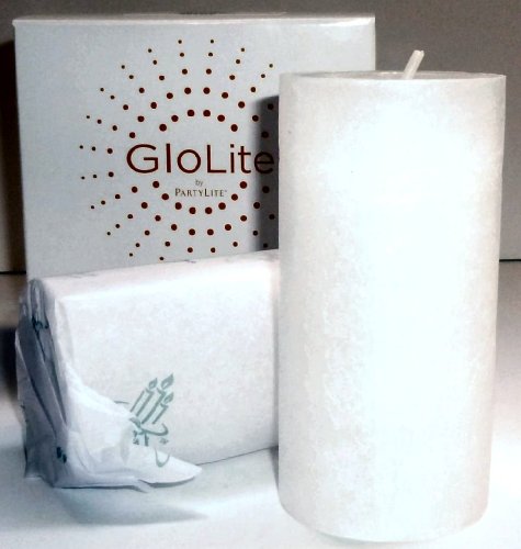 PartyLite GLOLITE-Mini-Pillar-Kerzen "Eisfrüchte" 5x10cm (2 Stck.), weiß von PartyLite