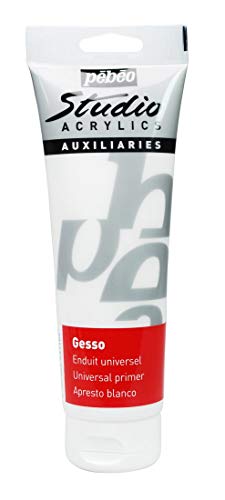 Pébéo Studio Acryl 250 ML Gesso-Grundierung Acrylfarbe, Weiß, 250 Milliliters von Pébéo