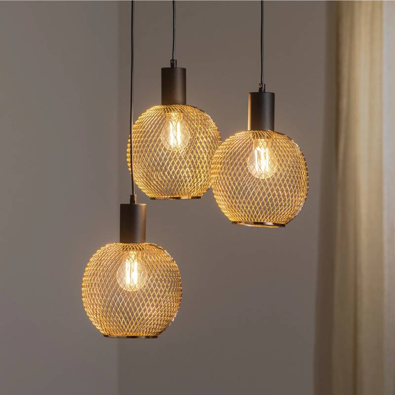 Pendellampe Seka Hängeleuchte Hängelampe Leuchte Lampe Licht Rund Dreiflammig B-Ware von Unbekannt