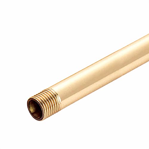 Pendelrohr aus Messing 40 cm, mit 2 x Gewinde M10 x 1, Gewinderohr, Verlängerung (40 cm) für Leuchtenrohr, Messing, glänzend von ORION LIGHTSTYLE