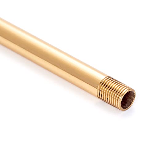 Pendelrohr aus Messing 70 cm, mit 2 x Gewinde M10 x 1, Gewinderohr, Verlängerung (70 cm) für Leuchtenrohr, Messing, glänzend von ORION LIGHTSTYLE