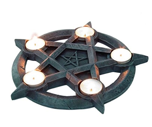 Unbekannt Pentagramm Teelichthalter Gothic Teelicht Kerze von Unbekannt