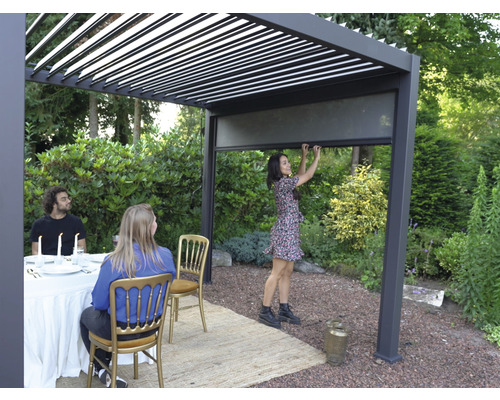 Pergola Lamellendach Pavillon Sonnenschutzpavillon 3 X 3 M Sonnenrollo Anthrazit B-Ware von Unbekannt