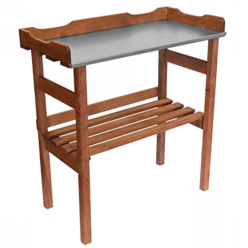 Pflanztisch aus Holz 78x38x86 cm, braun, 74-16510 von VORAGA