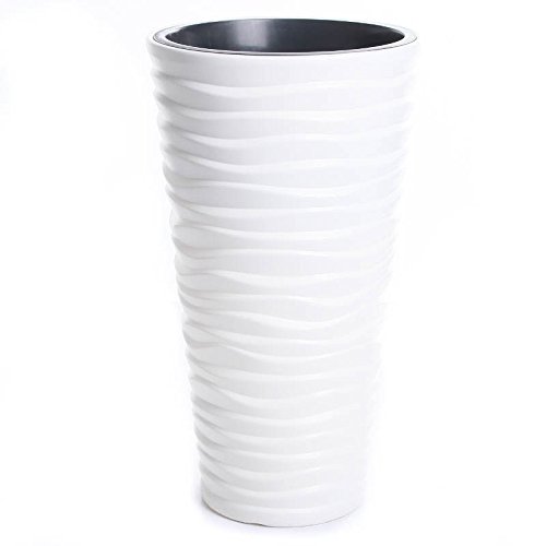 Pflanztopf Blumentopf Pflanzkübel Blumenkübel Massiv Sand Slim 3 Größen 5 Farben NEU von rg-vertrieb (350 Weiß) von Unbekannt