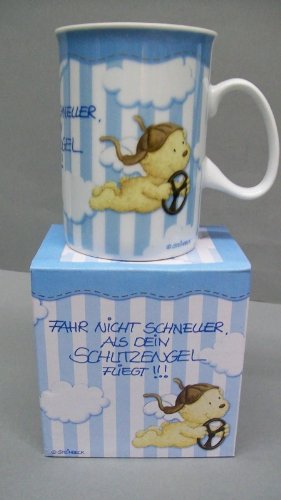 Pitzelpatz Tasse Porzellantasse hellblau *Schutzengel* von Unbekannt