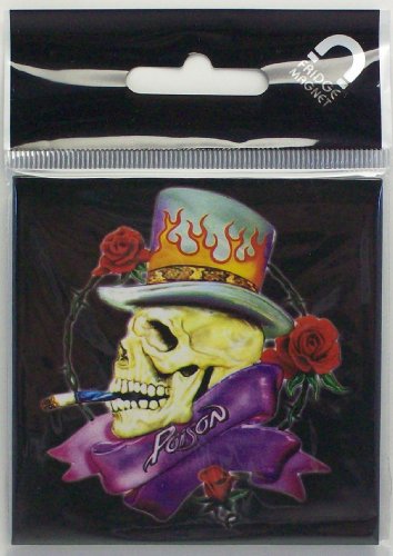 Poison Smoking Skeleton Logo Steel Metal Fridge Magnet TV Show Band Fan Official von Unbekannt