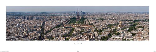 Poster Paris mit Eiffelturm - Größe 158 x 53 cm - Panoramaposter von Unbekannt