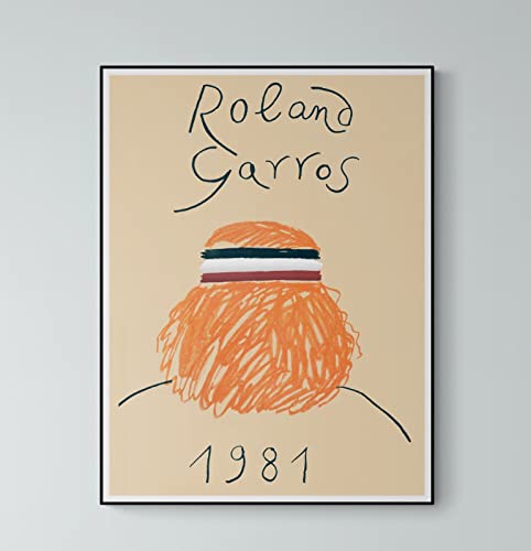 Poster Roland Garros 1981, Reproduktion auf Papier, 300 g, Format 50 x 70 cm von Unbekannt